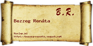 Bezzeg Renáta névjegykártya