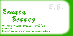 renata bezzeg business card